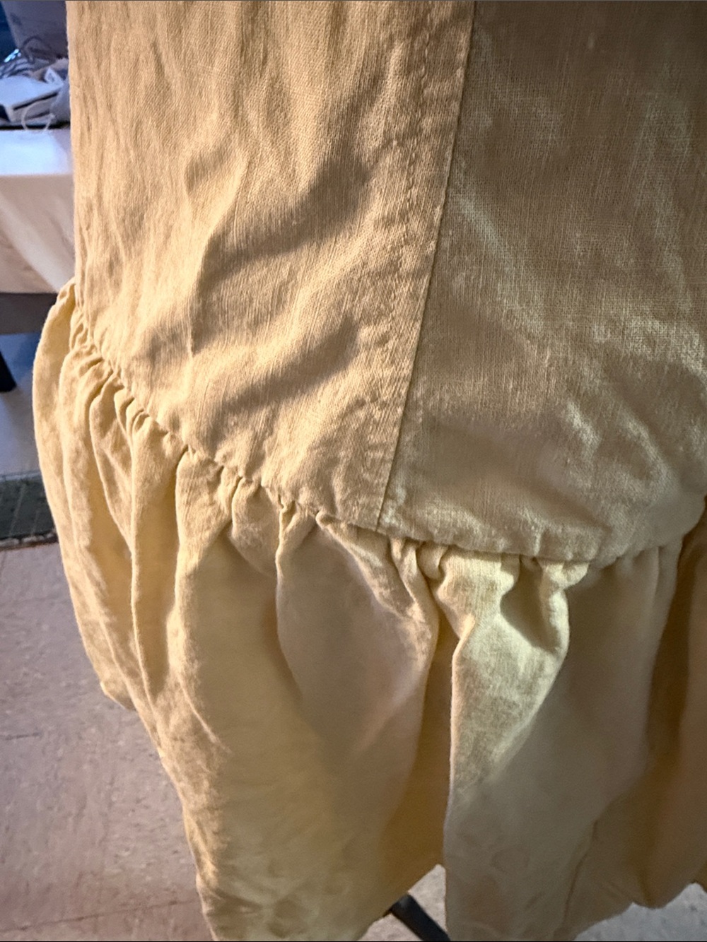 wild fable Cream Button-Front Ruffle-Hem Sundress - Picture 5 of 14